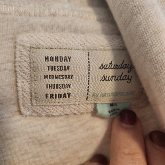 🌸 Anthropologie Marian Fleece Kimono Cardigan - Oatmeal Medium Large - Picture 5 of 9